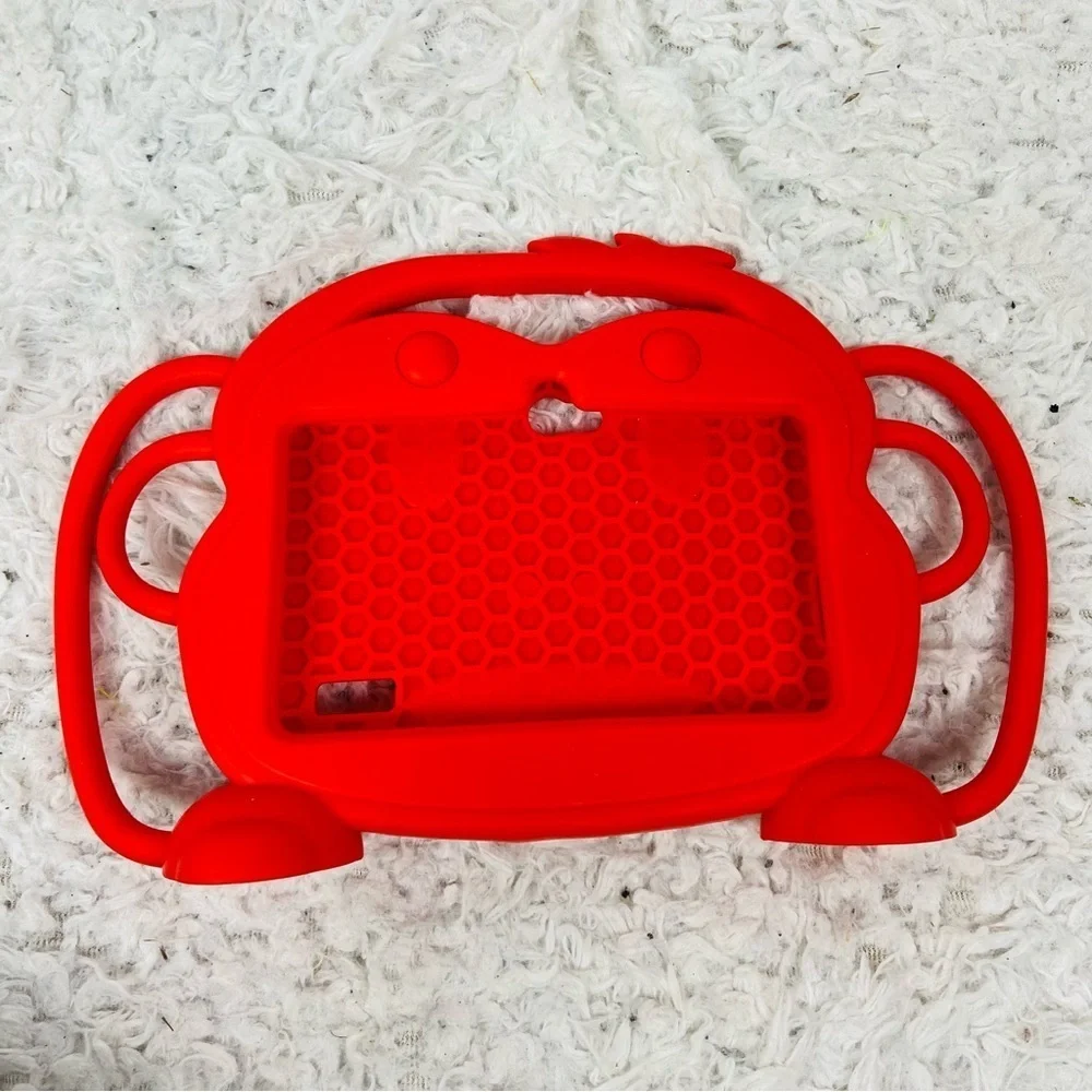 Red Tablet kids monkey Case with Handle